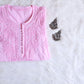 Anouki Baby Pink Rayon Kurta