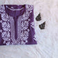 Nura Dusty Mauve Long Modal Kurta