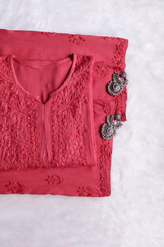 Ulfat Mauve Pink 2 piece Rayon set
