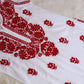 ANTARA White & Red Long Rayon kurta