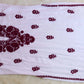 ANTARA White & Plum Long Rayon kurta