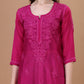 ROOP Rani Pink Pure Chiffon Kurta