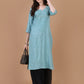 Mirha Slat Greenish Grey Rayon Sequin Embllished Long Kurta