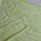 Nazakat Lime Green Cotton short kurta
