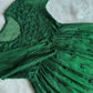 Khwaab Deep Green Kota Pearl short Frock