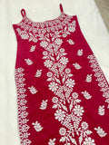 NAZAKAT Magenta Cotton Kurti