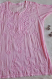 Nazakat Baby Pink Cotton short kurta