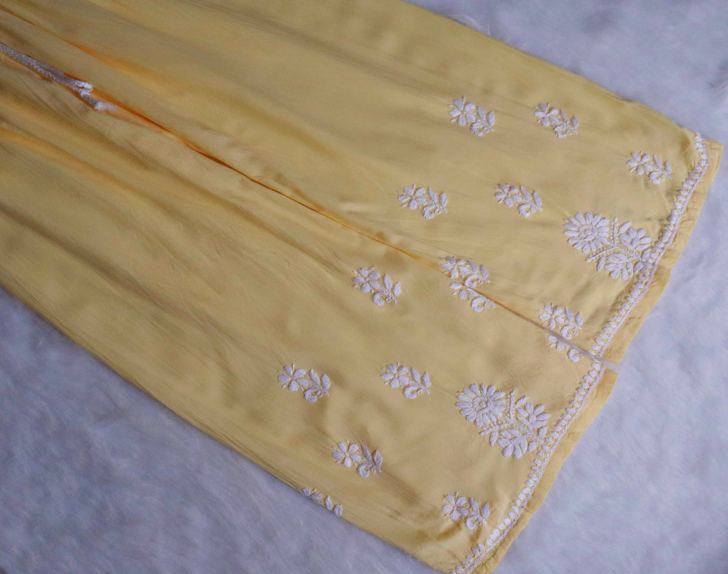 Gulab Pastel Yellow Rayon Kurta Pant set