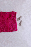Ehsaas Deep Pink Viscose Georgette Kurta