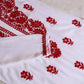 ANTARA White & Red Long Rayon kurta