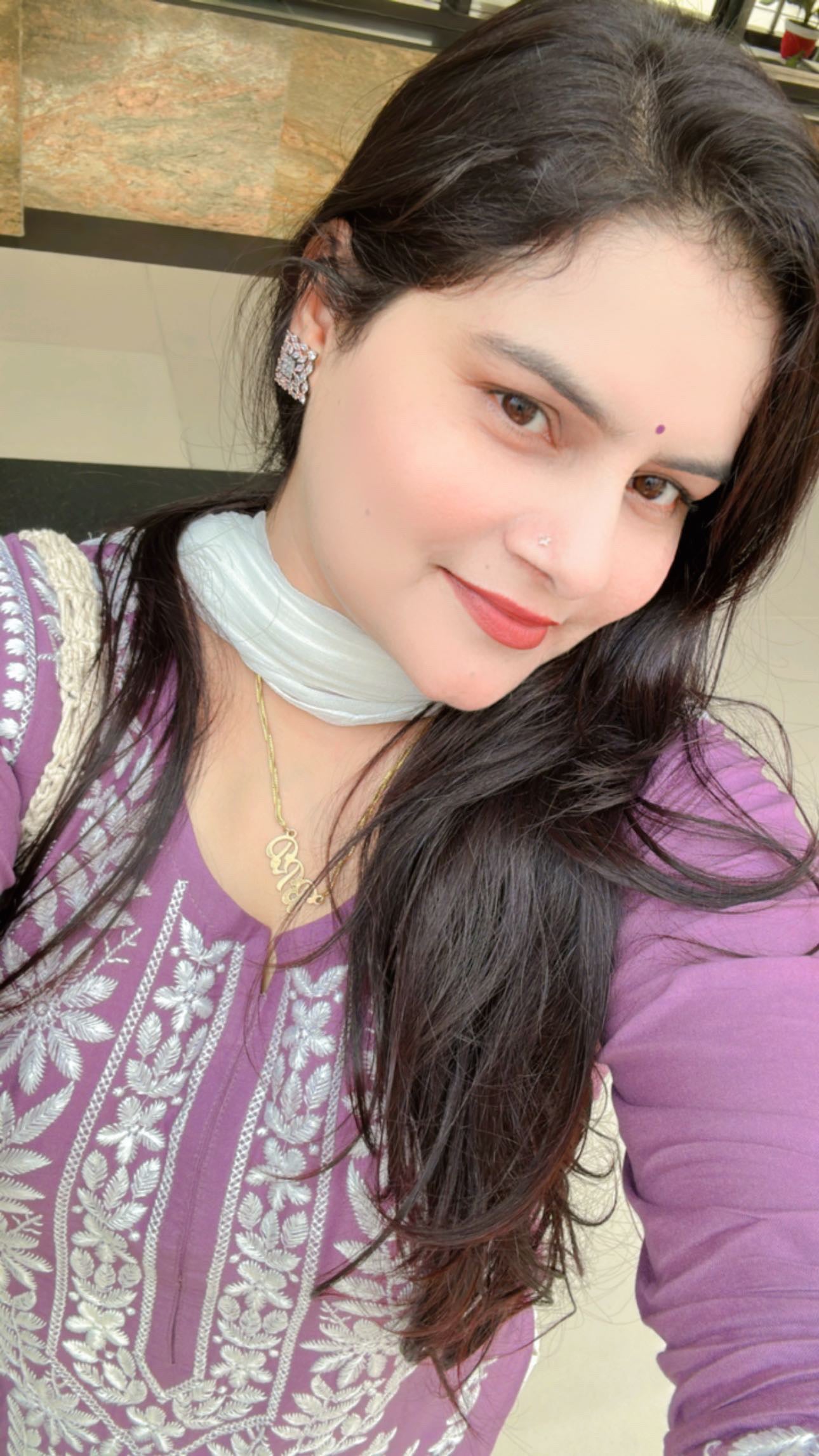 ZEENAT Dusty Purple Long Rayon Kurta