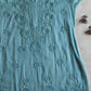 Nazakat Sea Blue Cotton short kurta