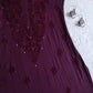 Mirha Plum Rayon sequin embllished Long Kurta