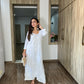 Gulistaan White 2 piece Rayon Kurta Plazzo set