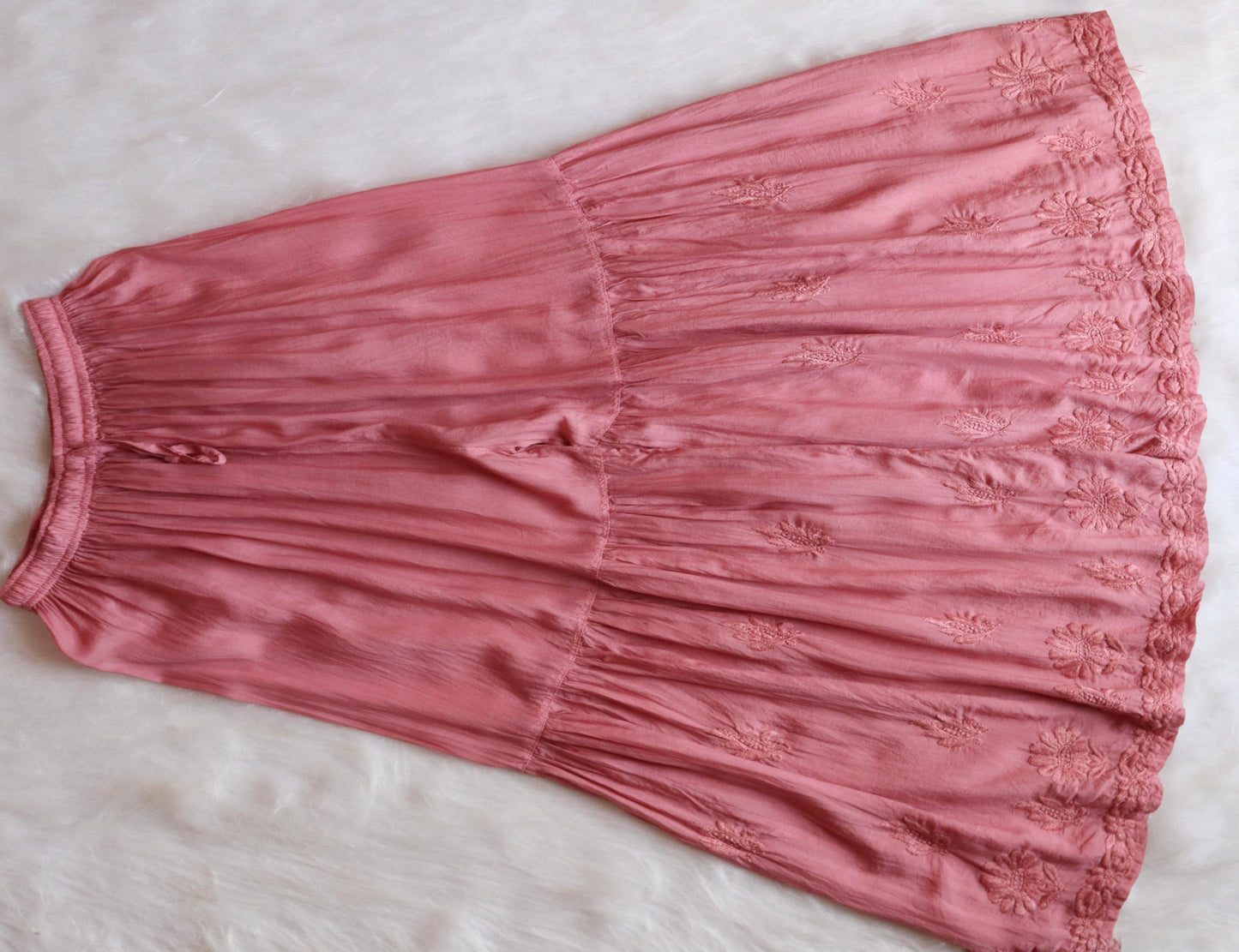 roohani rose brown rayon Garara set