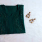 Ida Bottle Green Rayon mukaish Long Kurta