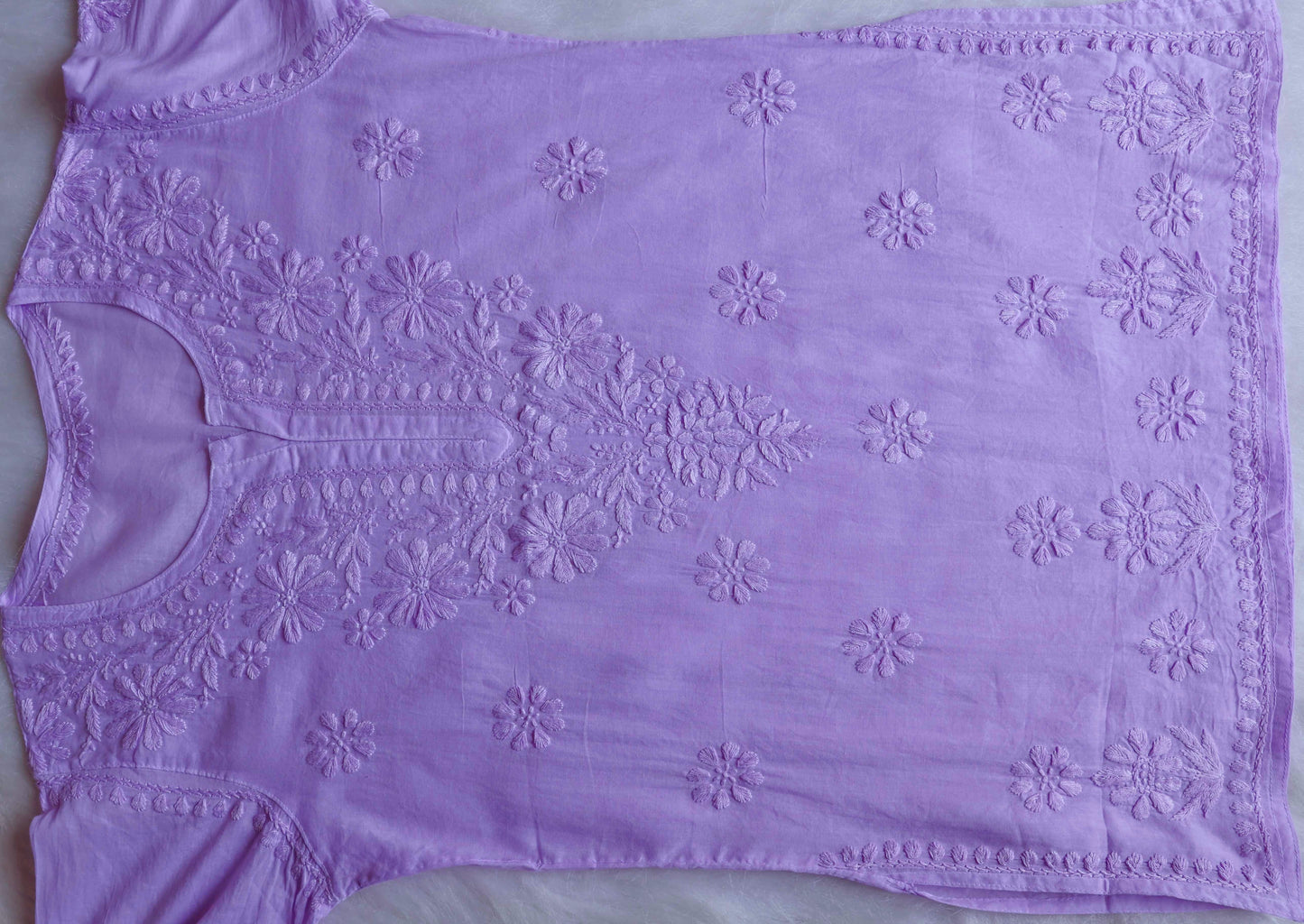Nazakat Lavender Cotton short kurta