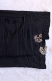 “Rayon Black Kurta Pant Set featuring stylish design”
