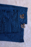 “Rayon Royal Blue Kurta Pant Set featuring stylish detailing”