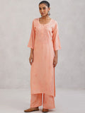 Aayat Rose Beige Rayon Kurta Pant set