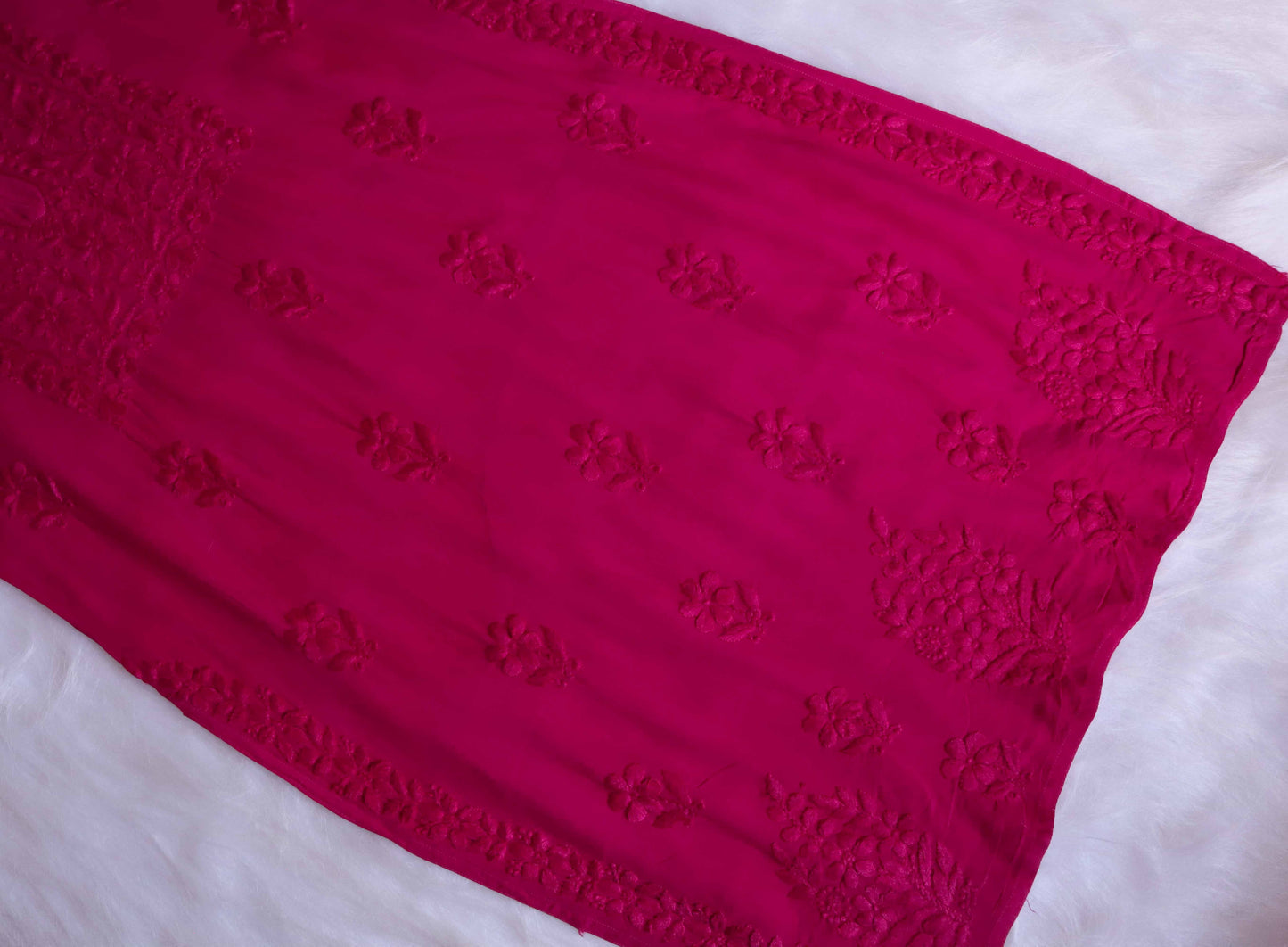 anora Deep Pink Rayon Kurta Pant set