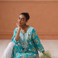 Reetika Blue Floral Chikankari Embroidery Kurta