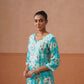 Reetika Blue Floral Chikankari Embroidery Kurta