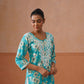 Reetika Blue Floral Chikankari Embroidery Kurta