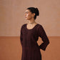 Aayat Chocolate Brown Rayon Kurta Pant set