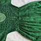 Khwaab Deep Green Kota Pearl short Frock