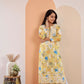 Rahat Long Rayon Chikankari Kurti ( Yellow)