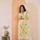 Rahat Long Rayon Chikankari Kurti ( Yellow)