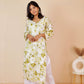 Aisha Rayon Long Chikankari Kurti ( Light Green)