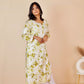 Aisha Rayon Long Chikankari Kurti ( Light Green)