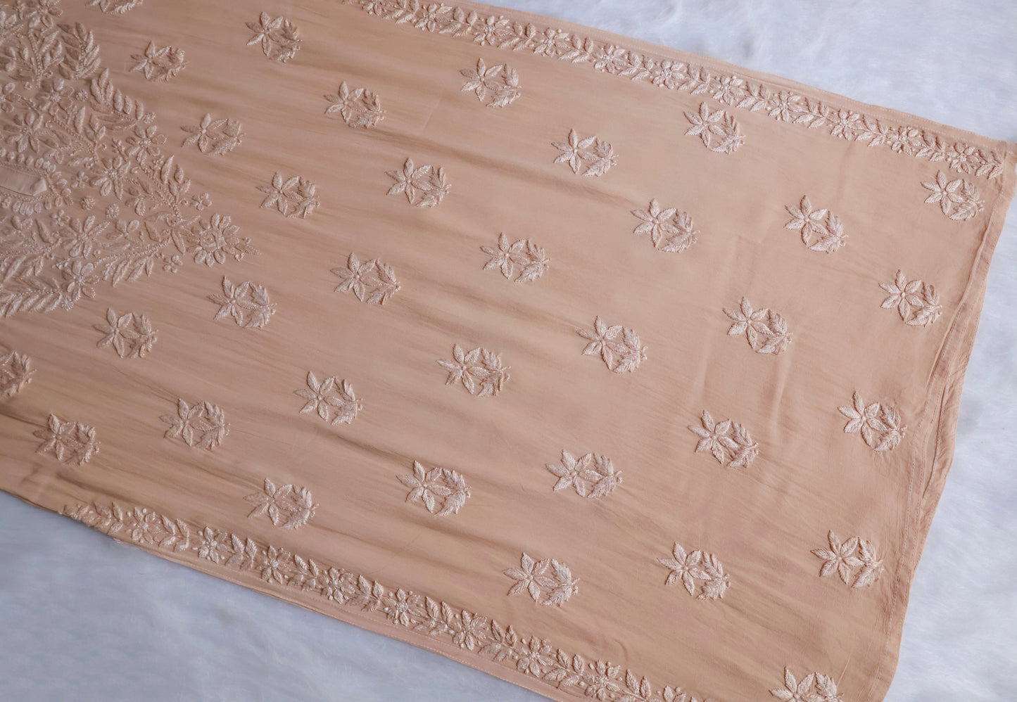 Nayaab Beige Viscose Sleeveless Set