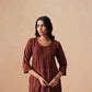 Rozana Brown 2 piece Rayon kurta set