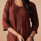 Rozana Brown 2 piece Rayon kurta set