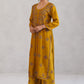 Meher Mustard Embroidered Straight Kurta Palazzo Set