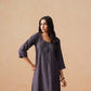 Anouki Dark Grey 2 Piece Rayon Kurta Set