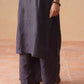 Anouki Dark Grey 2 Piece Rayon Kurta Set