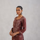 Meher Dusty Rose Embroidered Straight Kurta Palazzo Set