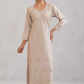 Meher Cream Embroidered Straight Kurta Plazzo Set