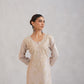 Meher Cream Embroidered Straight Kurta Plazzo Set