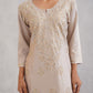 Meher Cream Embroidered Straight Kurta Plazzo Set