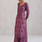 Meher Plum Embroidered Straight Kurta Palazzo Set