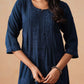 Rozana Navy blue 2 piece Rayon kurta set