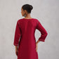 Meher Maroon Embroidered Straight Kurta Palazzo Set