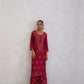 Meher Maroon Embroidered Straight Kurta Palazzo Set
