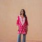 Sama Deep Pink Short Rayon Kurta