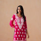 Sama Deep Pink Short Rayon Kurta